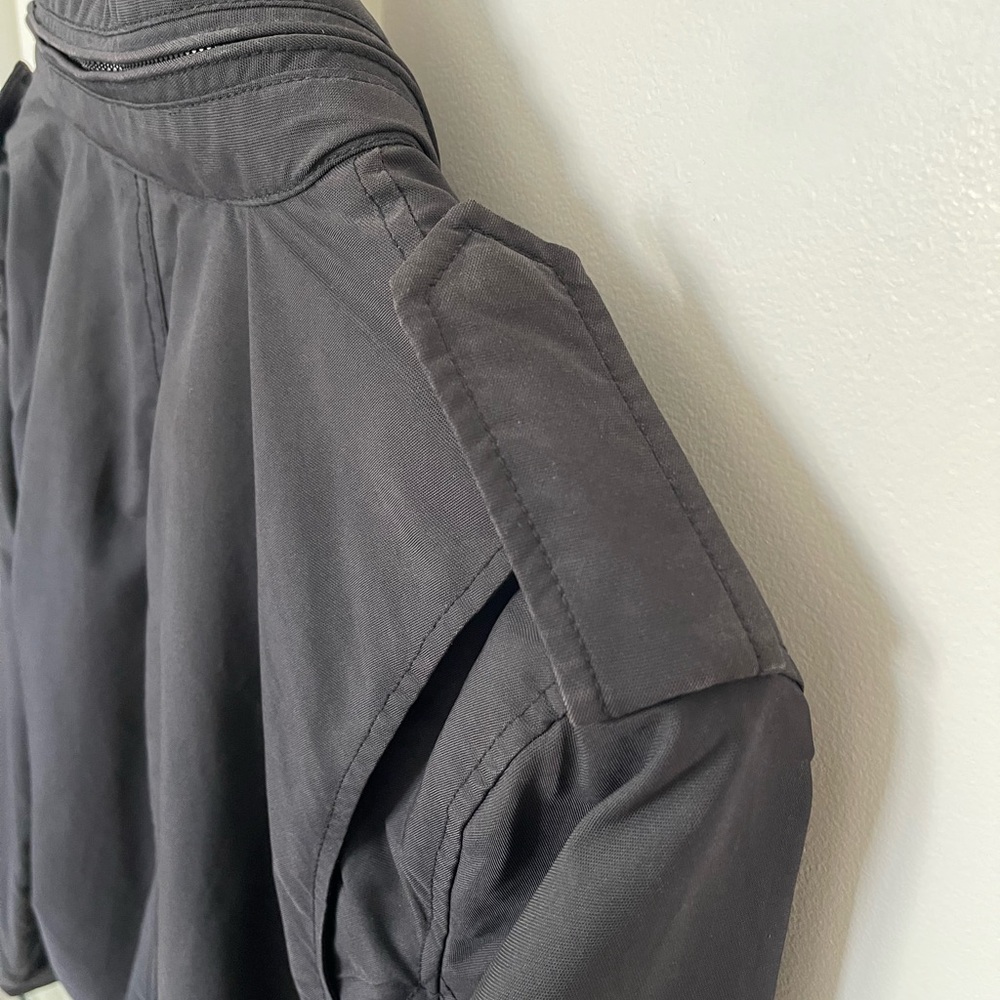 Tommy Hilfiger Large Black Mens coat field bomber jacket zip in hood - Picture 10 of 12